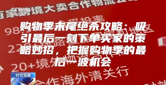 购物季末尾绝杀攻略：吸引最后一刻下单买家的策略妙招，把握购物季的最后一波机会