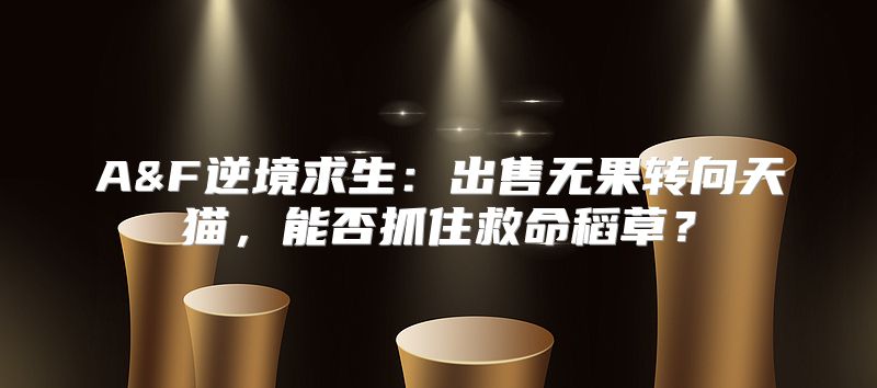A&F逆境求生：出售无果转向天猫，能否抓住救命稻草？