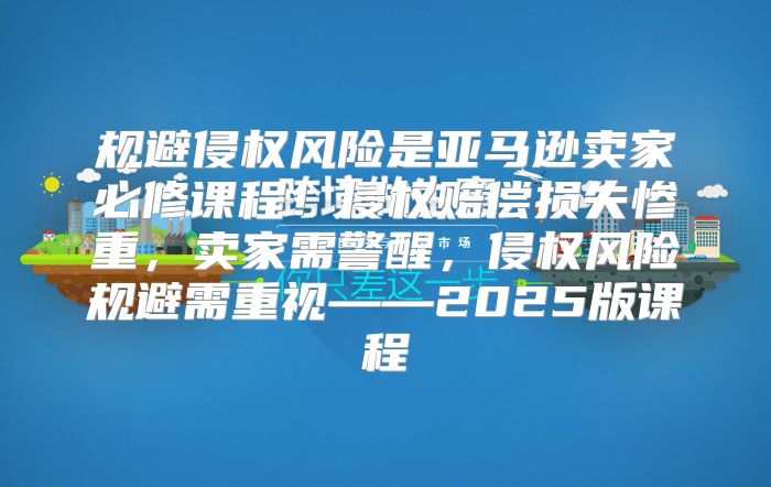 规避侵权风险是亚马逊卖家必修课程！侵权赔偿损失惨重，卖家需警醒，侵权风险规避需重视——2025版课程