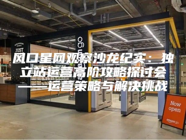 风口星网观察沙龙纪实：独立站运营高阶攻略探讨会——运营策略与解决挑战