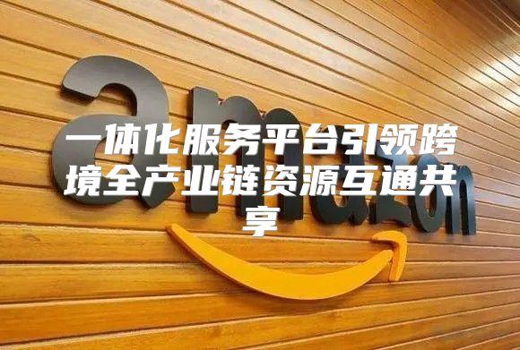 一体化服务平台引领跨境全产业链资源互通共享