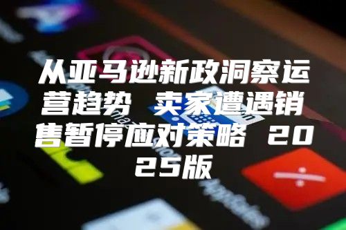 从亚马逊新政洞察运营趋势 卖家遭遇销售暂停应对策略 2025版