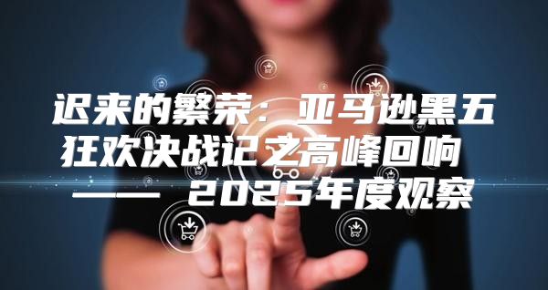 迟来的繁荣：亚马逊黑五狂欢决战记之高峰回响 —— 2025年度观察