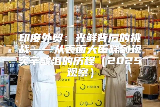印度外贸：光鲜背后的挑战——从表面大蛋糕到现实辛酸泪的历程2025观察