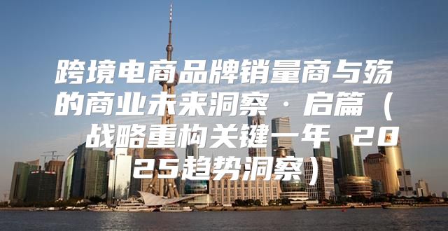 跨境电商品牌销量商与殇的商业未来洞察·启篇① 战略重构关键一年 2025趋势洞察