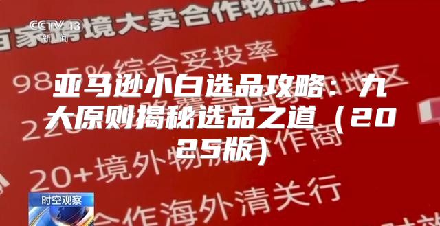 亚马逊小白选品攻略：九大原则揭秘选品之道2025版