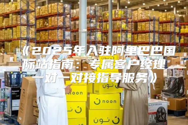 2025年入驻阿里巴巴国际站指南：专属客户经理一对一对接指导服务
