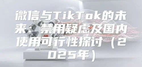 微信与TikTok的未来：禁用疑虑及国内使用可行性探讨2025年
