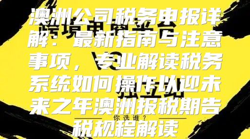 澳洲公司税务申报详解：最新指南与注意事项，专业解读税务系统如何操作以迎未来之年澳洲报税期告税规程解读