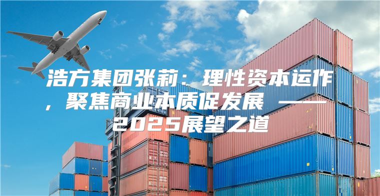 浩方集团张莉：理性资本运作，聚焦商业本质促发展 —— 2025展望之道