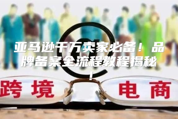 亚马逊千万卖家必备！品牌备案全流程教程揭秘！