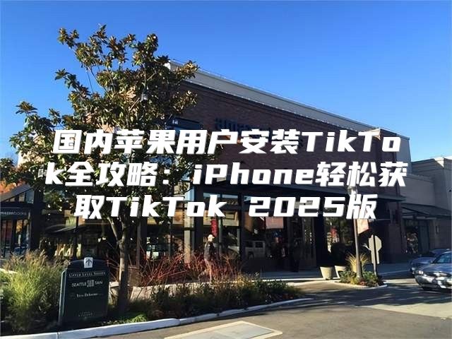 国内苹果用户安装TikTok全攻略：iPhone轻松获取TikTok 2025版