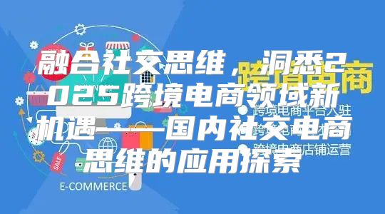 融合社交思维，洞悉2025跨境电商领域新机遇——国内社交电商思维的应用探索