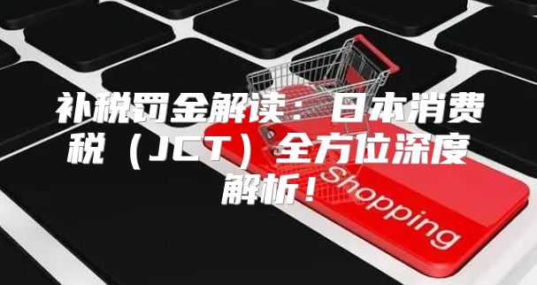 补税罚金解读：日本消费税JCT全方位深度解析！