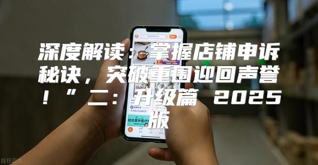 深度解读：掌握店铺申诉秘诀，突破重围迎回声誉！”二：升级篇 2025版