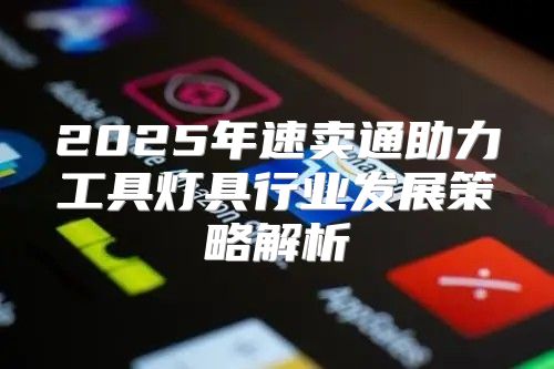 2025年速卖通助力工具灯具行业发展策略解析