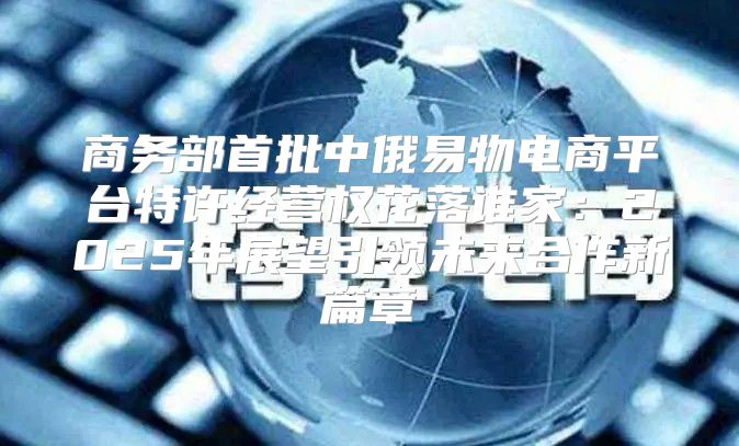 商务部首批中俄易物电商平台特许经营权花落谁家：2025年展望引领未来合作新篇章