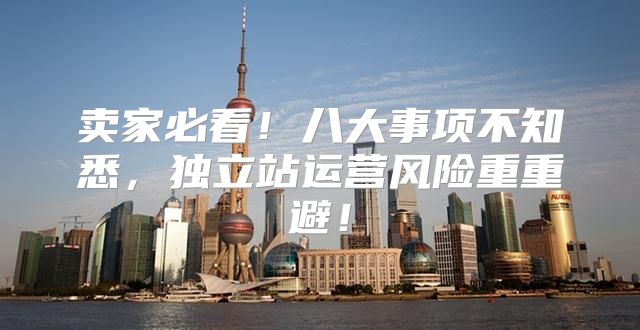卖家必看！八大事项不知悉，独立站运营风险重重避！