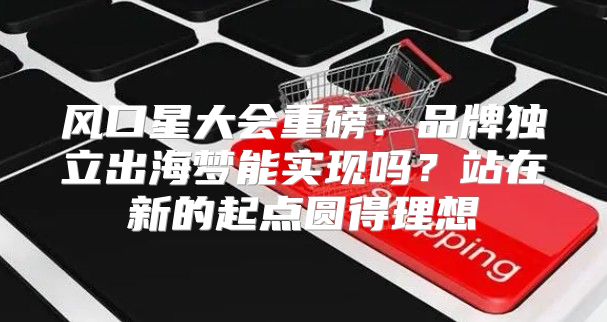 风口星大会重磅：品牌独立出海梦能实现吗？站在新的起点圆得理想