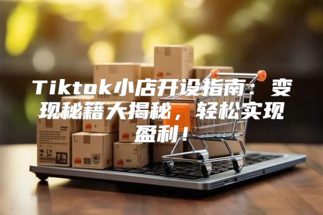 Tiktok小店开设指南：变现秘籍大揭秘，轻松实现盈利！