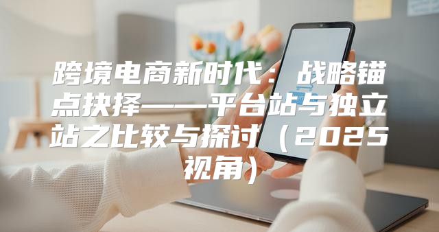 跨境电商新时代：战略锚点抉择——平台站与独立站之比较与探讨2025视角