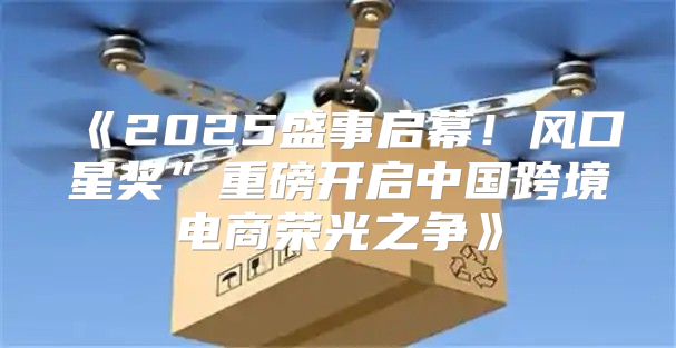 2025盛事启幕！风口星奖”重磅开启中国跨境电商荣光之争