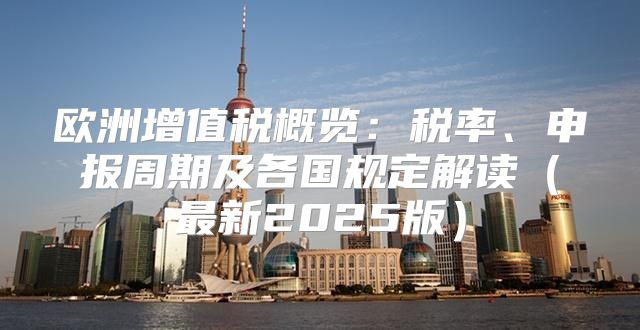 欧洲增值税概览：税率、申报周期及各国规定解读最新2025版