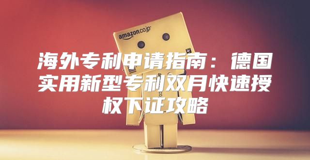 海外专利申请指南：德国实用新型专利双月快速授权下证攻略