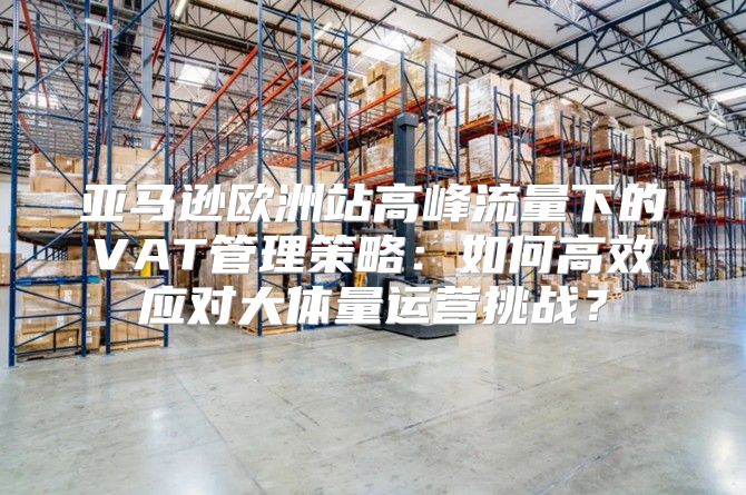 亚马逊欧洲站高峰流量下的VAT管理策略：如何高效应对大体量运营挑战？