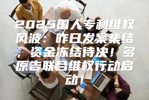 2025国人专利维权风波：昨日发案集结，资金冻结待决！多原告联合维权行动启动！