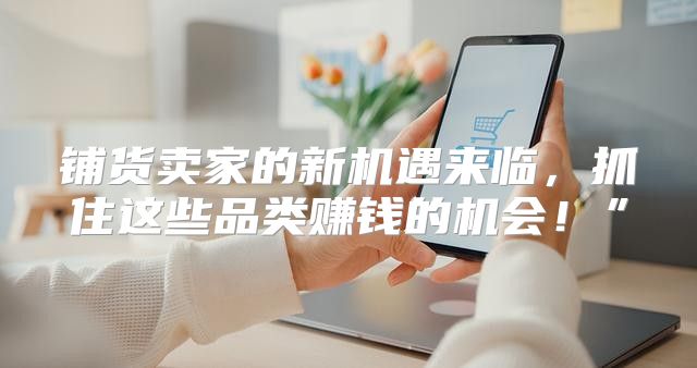 铺货卖家的新机遇来临，抓住这些品类赚钱的机会！”