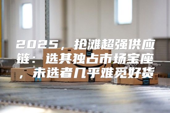 2025，抢滩超强供应链：选其独占市场宝座，未选者几乎难觅好货