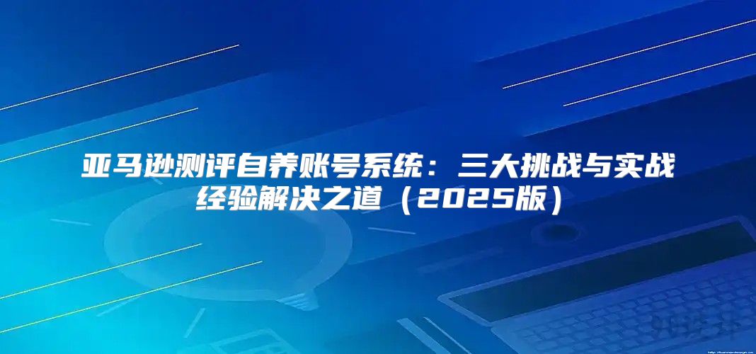 亚马逊测评自养账号系统：三大挑战与实战经验解决之道2025版