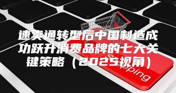速卖通转型后中国制造成功跃升消费品牌的七大关键策略2025视角