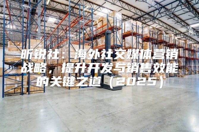 昕锐社：海外社交媒体营销战略，提升开发与销售效能的关键之道2025