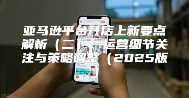 亚马逊平台开店上新要点解析二：运营细节关注与策略调整2025版
