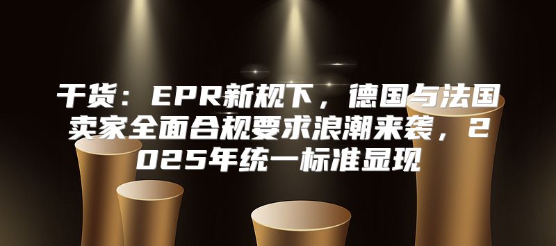 干货：EPR新规下，德国与法国卖家全面合规要求浪潮来袭，2025年统一标准显现