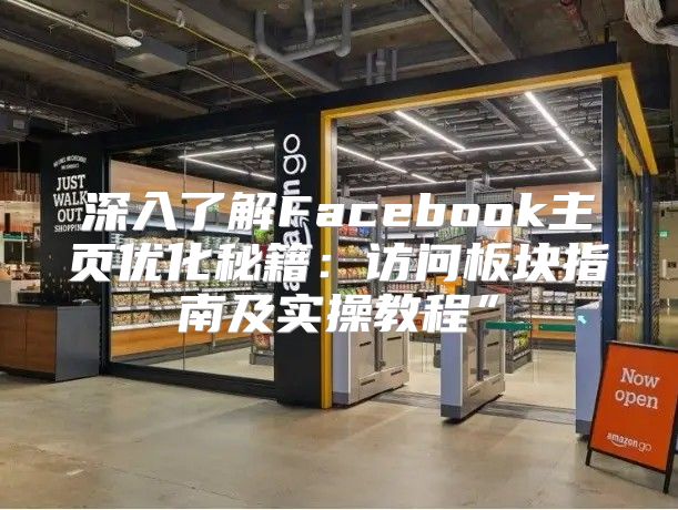 深入了解Facebook主页优化秘籍：访问板块指南及实操教程”