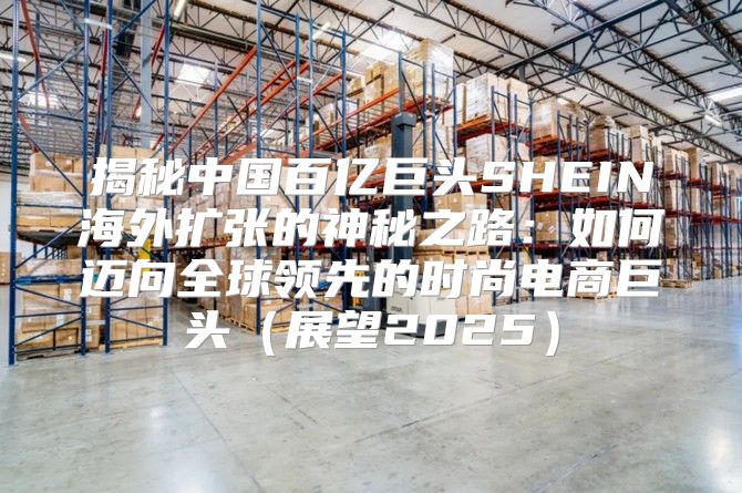 揭秘中国百亿巨头SHEIN海外扩张的神秘之路：如何迈向全球领先的时尚电商巨头展望2025