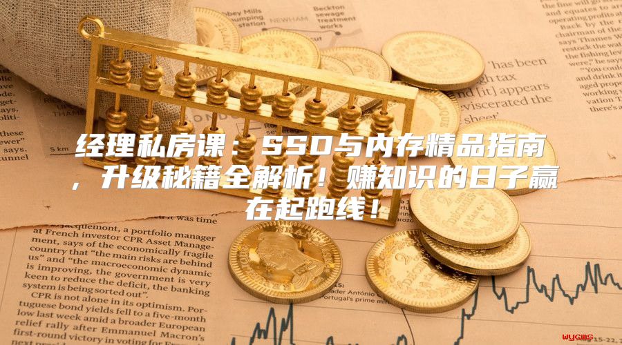 经理私房课：SSD与内存精品指南，升级秘籍全解析！赚知识的日子赢在起跑线！