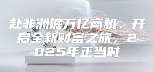 赴非洲掘万亿商机，开启全新财富之旅，2025年正当时