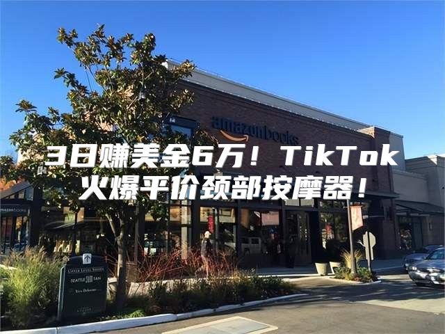 3日赚美金6万！TikTok火爆平价颈部按摩器！