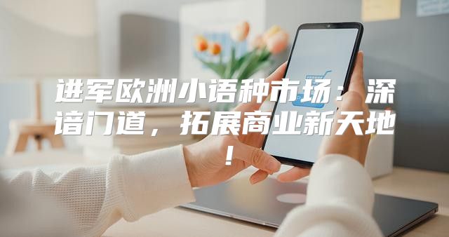 进军欧洲小语种市场：深谙门道，拓展商业新天地！