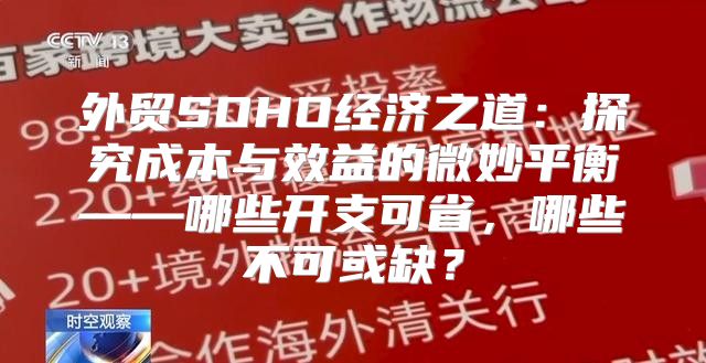 外贸SOHO经济之道：探究成本与效益的微妙平衡——哪些开支可省，哪些不可或缺？