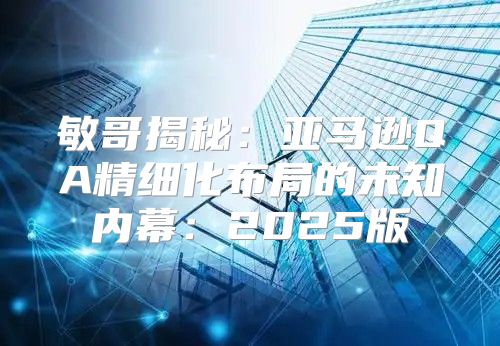 敏哥揭秘：亚马逊QA精细化布局的未知内幕：2025版