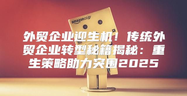外贸企业迎生机！传统外贸企业转型秘籍揭秘：重生策略助力突围2025