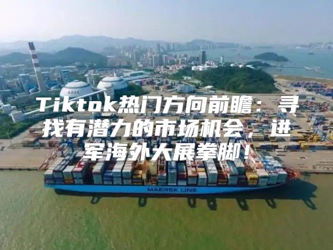 Tiktok热门方向前瞻：寻找有潜力的市场机会，进军海外大展拳脚！