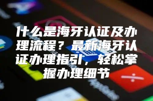 什么是海牙认证及办理流程？最新海牙认证办理指引，轻松掌握办理细节