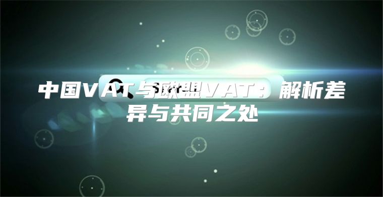 中国VAT与欧盟VAT：解析差异与共同之处