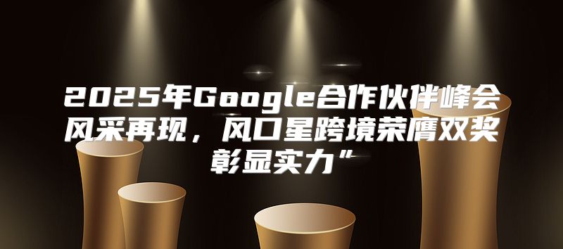 2025年Google合作伙伴峰会风采再现，风口星跨境荣膺双奖彰显实力”